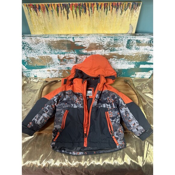 Snozu kids jacket winter coat size 3T 100% polyester zip hood - Picture 1 of 7